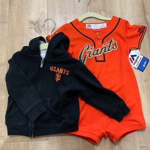 San Francisco Giants toddler jacket and romper